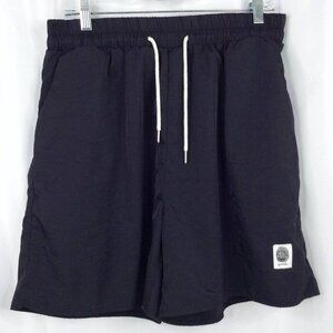 Romwe Men's Athletic Shorts Size XXL Black Drawstring Elastic Waist Pockets Gym
